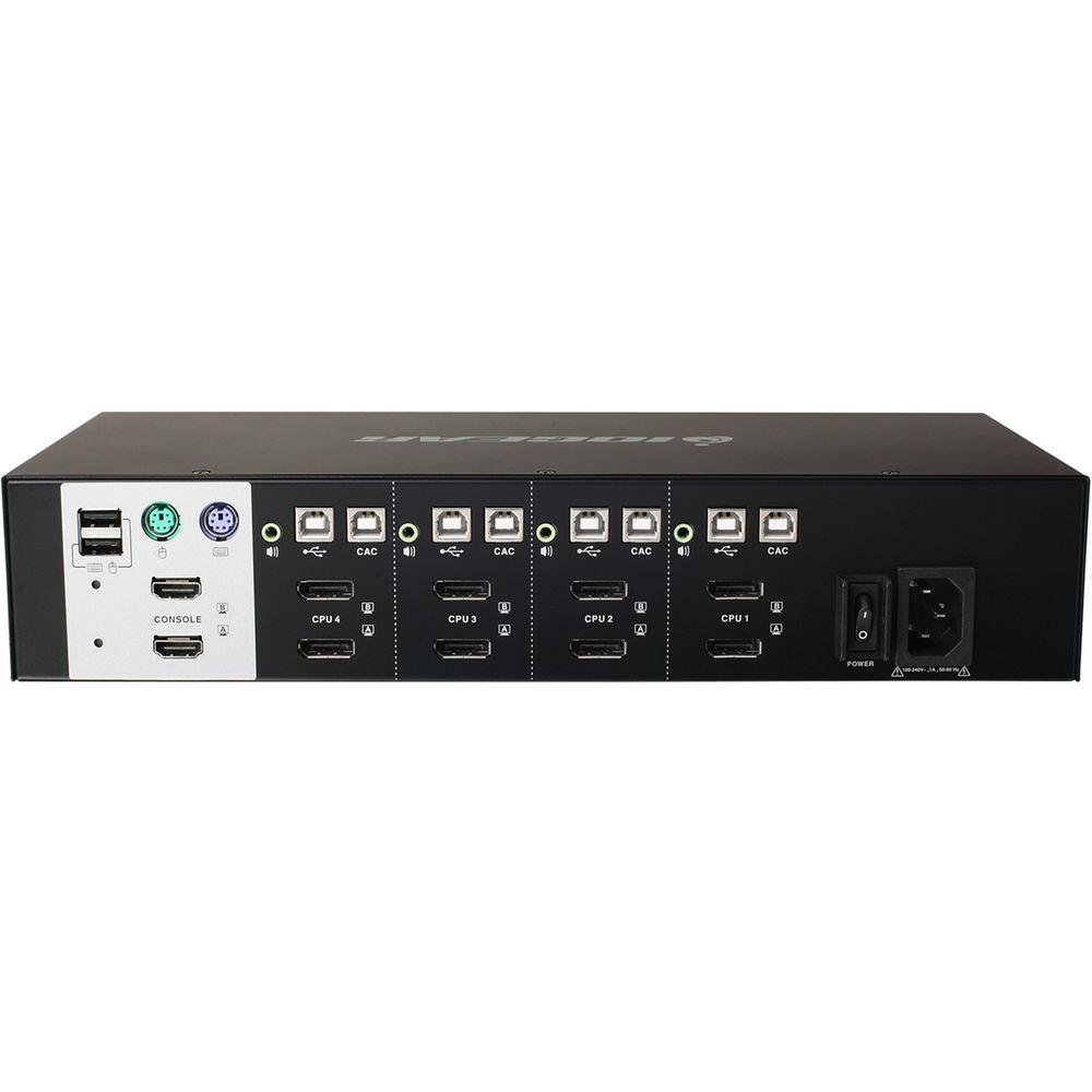 IOGEAR 4-Port Dual View DisplayPort Secure KVM Switch