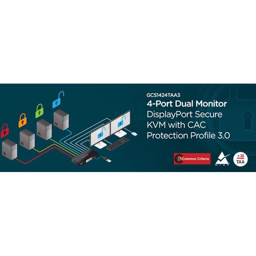 IOGEAR 4-Port Dual View DisplayPort Secure KVM Switch