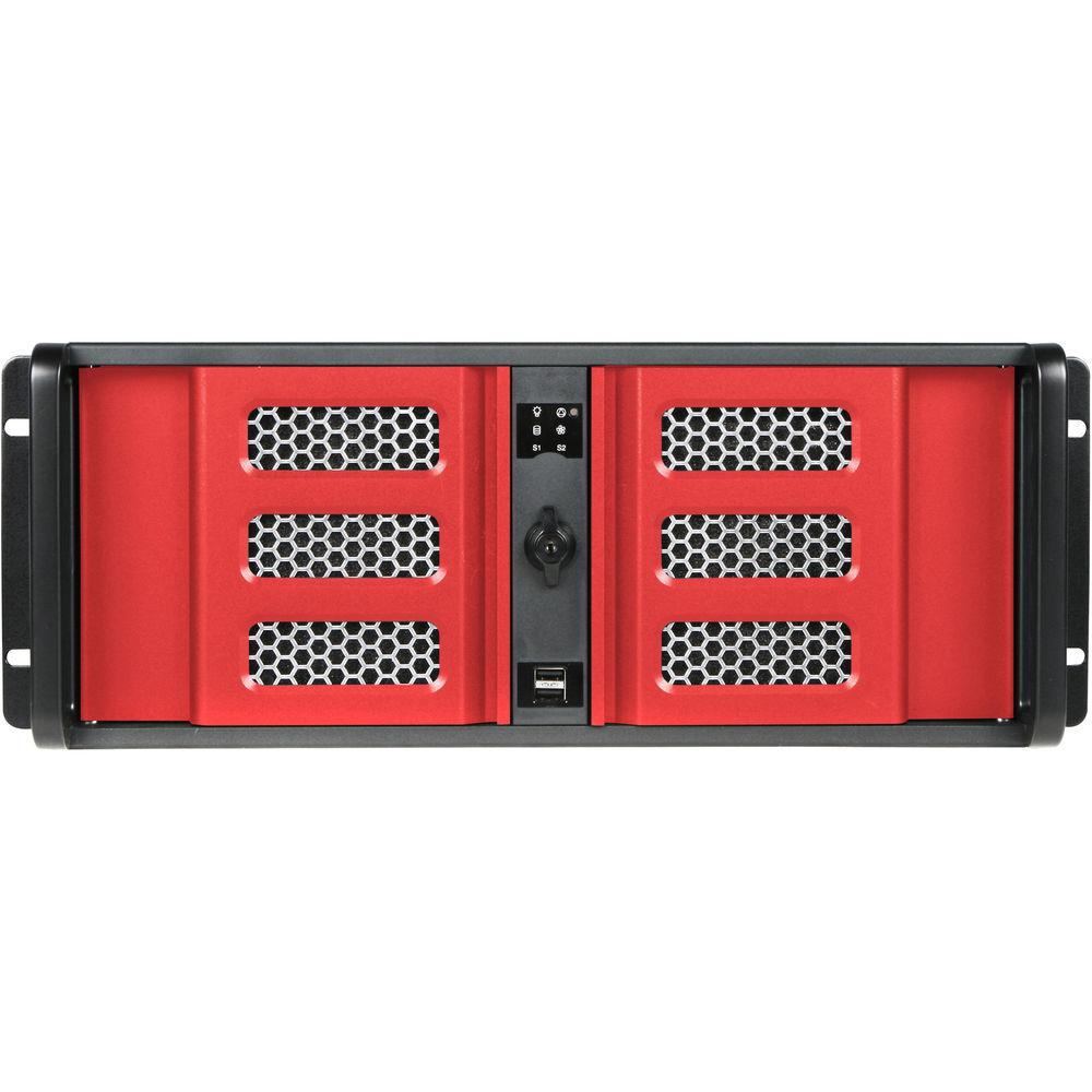 iStarUSA D-407LSE-RD-TS859 4-Bay 4U Rackmount Chassis with 8" Touch Screen LCD