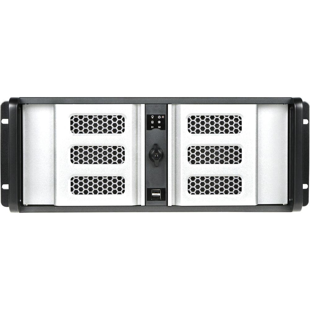 iStarUSA D-407LSE-SL-TS859 4-Bay 4U Rackmount Chassis with 8" Touch Screen LCD