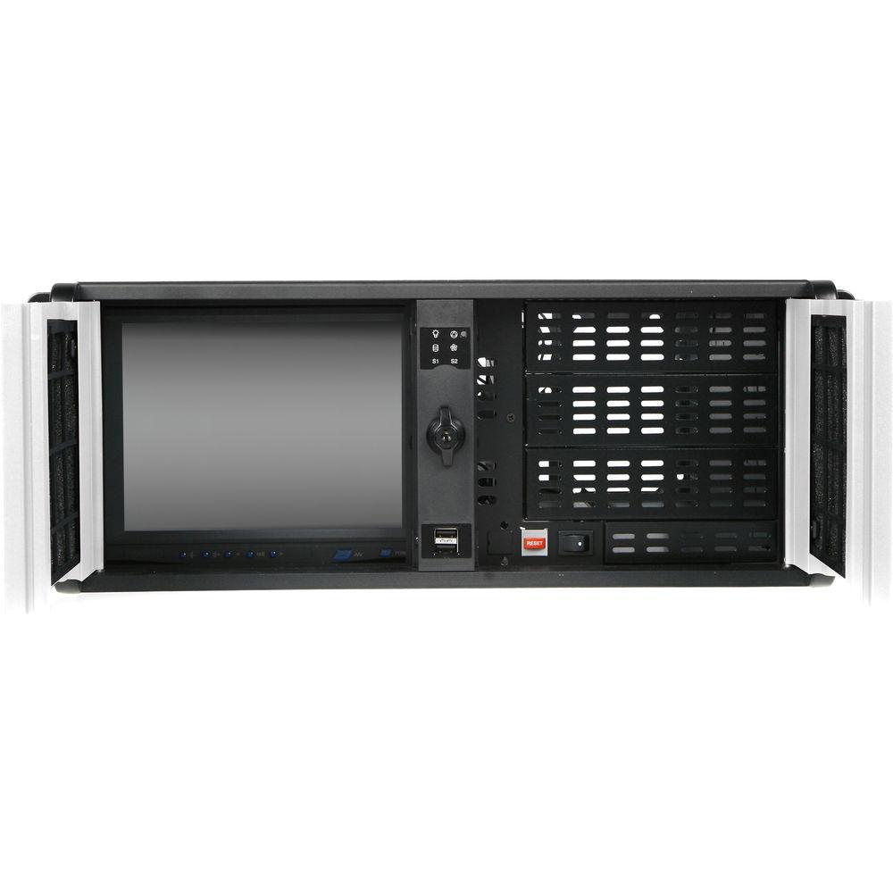 iStarUSA D-407LSE-SL-TS859 4-Bay 4U Rackmount Chassis with 8" Touch Screen LCD