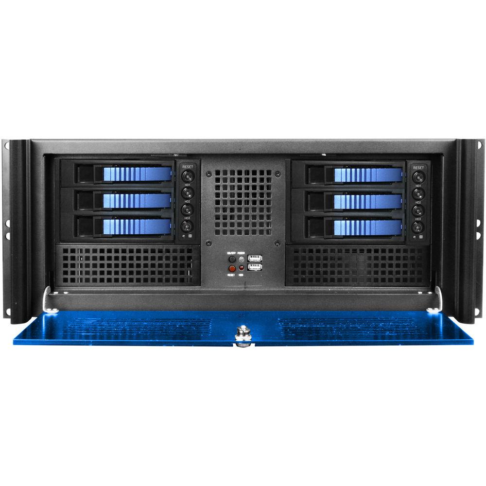 iStarUSA D416-B6BL-BL 4U 6-Bay Compact Rackmount Chassis