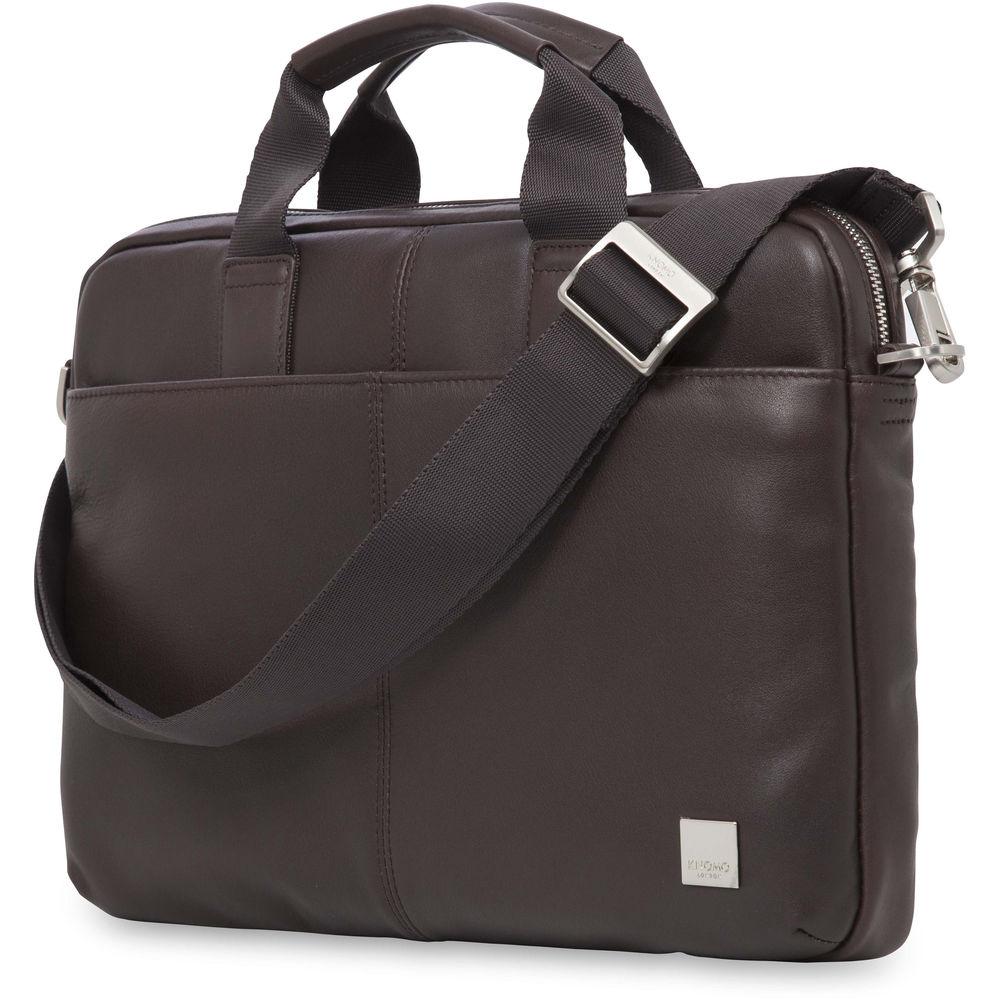 KNOMO USA 13" Stanford Leather Laptop Briefcase