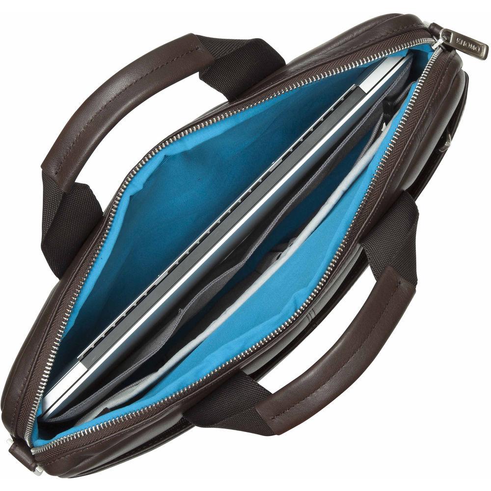 KNOMO USA 13" Stanford Leather Laptop Briefcase