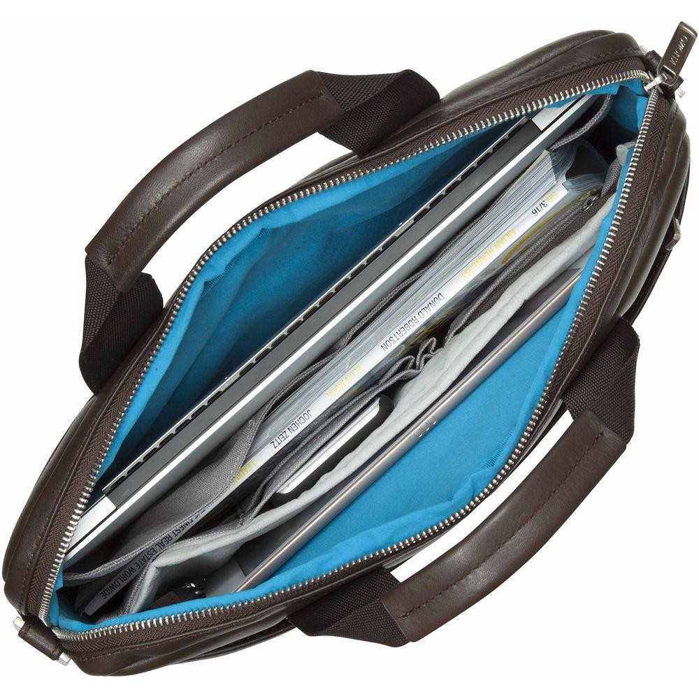 KNOMO USA 13" Stanford Leather Laptop Briefcase