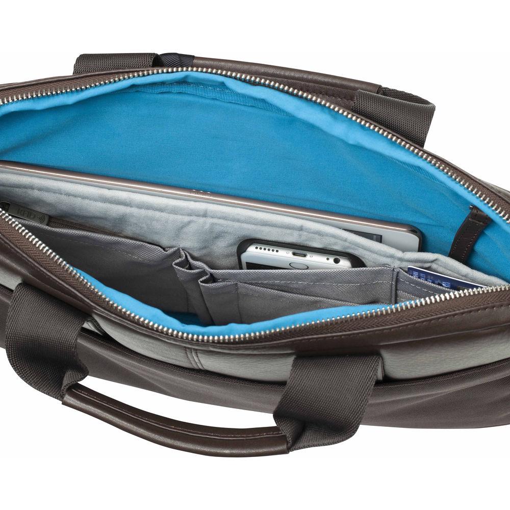 KNOMO USA 13" Stanford Leather Laptop Briefcase