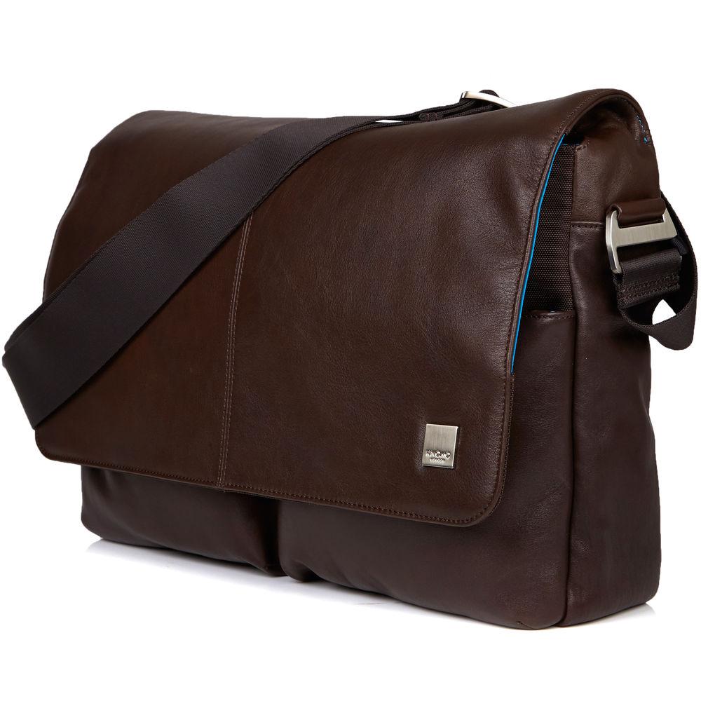 KNOMO USA 15" Kobe Leather Laptop Messenger Bag