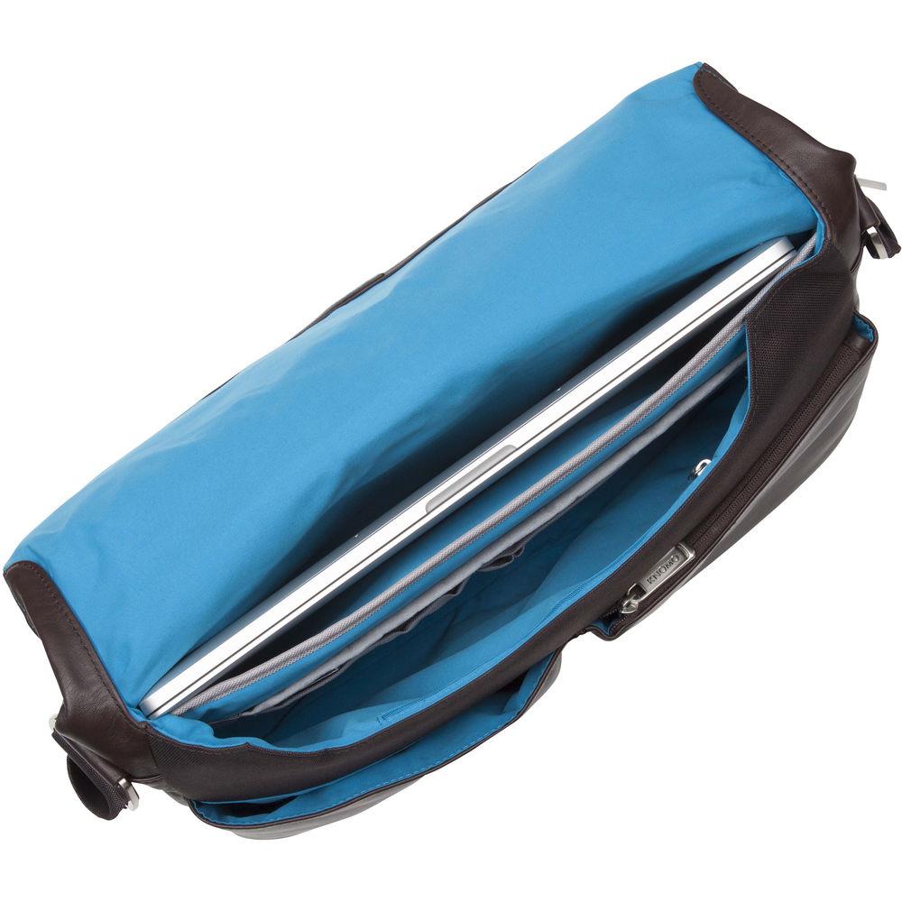 KNOMO USA 15" Kobe Leather Laptop Messenger Bag