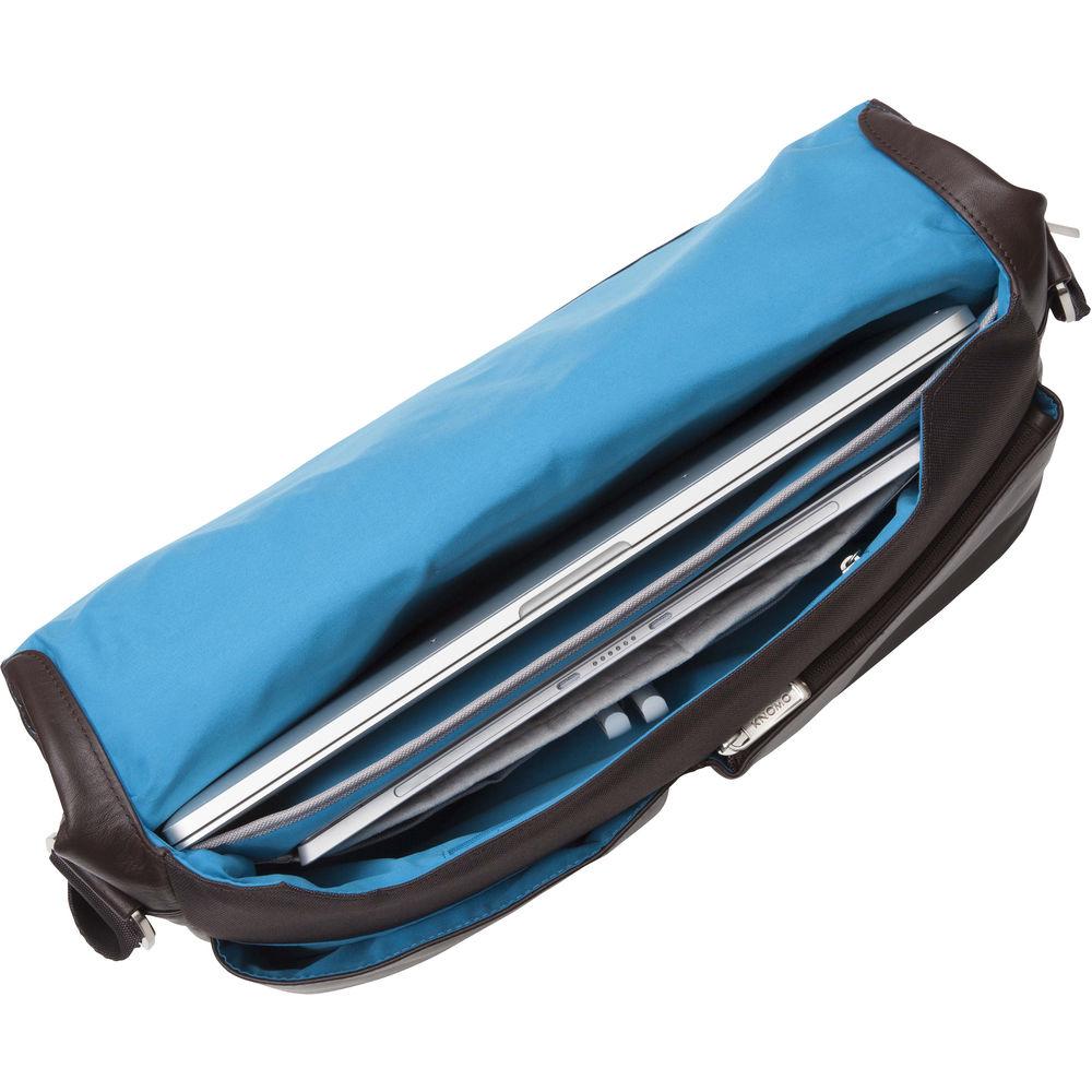 KNOMO USA 15" Kobe Leather Laptop Messenger Bag