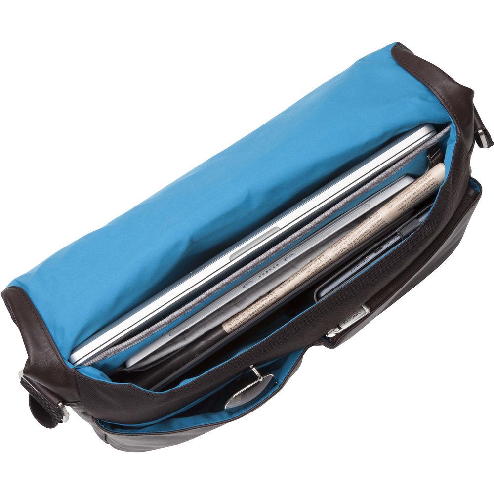 KNOMO USA 15" Kobe Leather Laptop Messenger Bag