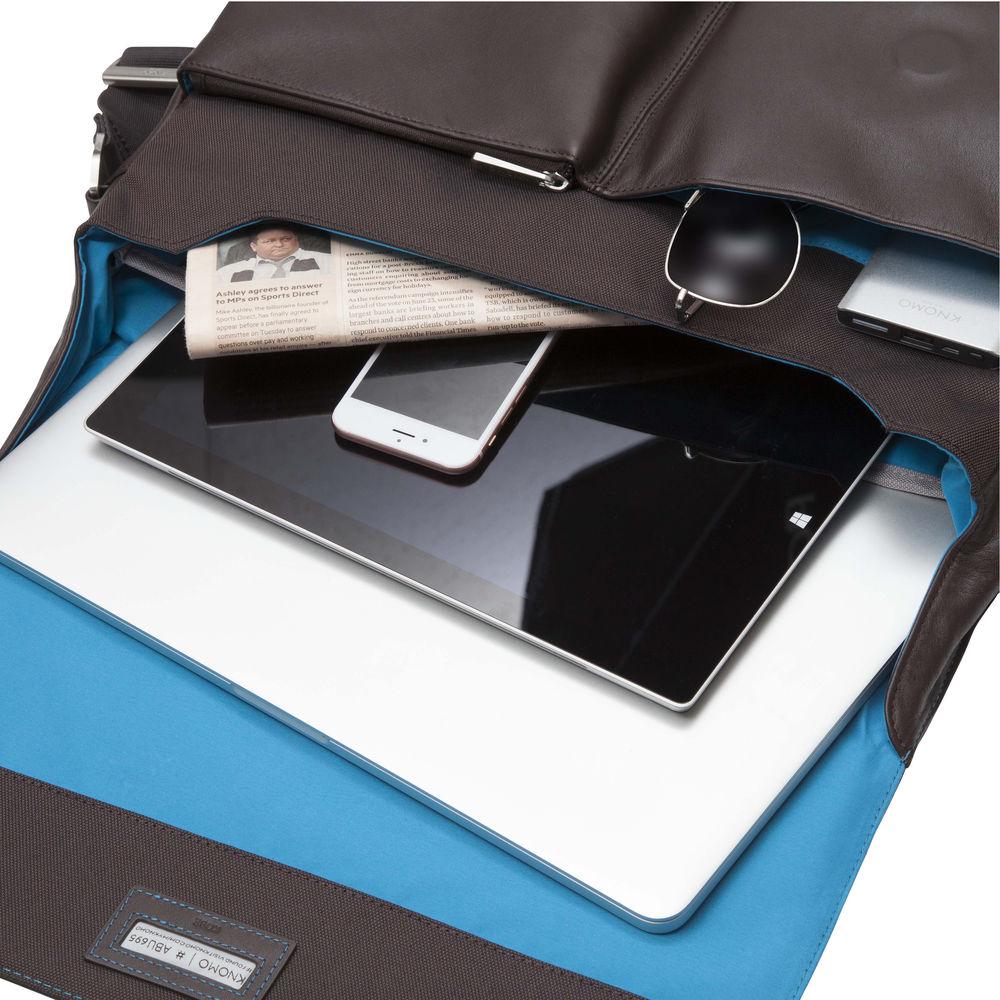 KNOMO USA 15" Kobe Leather Laptop Messenger Bag