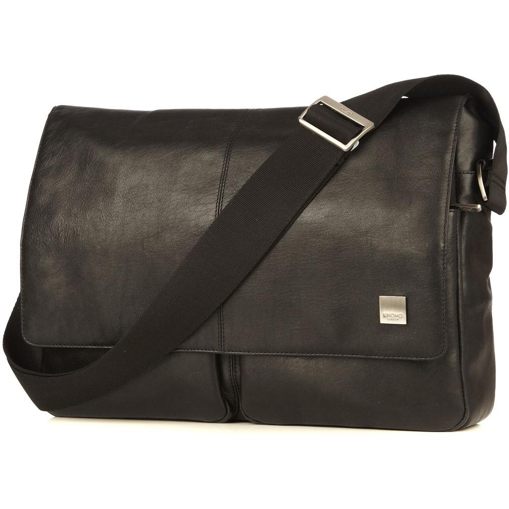 KNOMO USA 15" Kobe Leather Laptop Messenger Bag