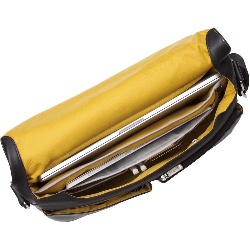 KNOMO USA 15" Kobe Leather Laptop Messenger Bag