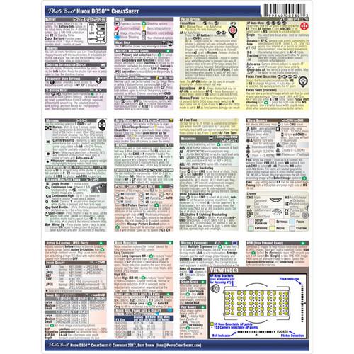 PhotoBert Cheat Sheet for Nikon D850, PhotoBert, Cheat, Sheet, Nikon, D850