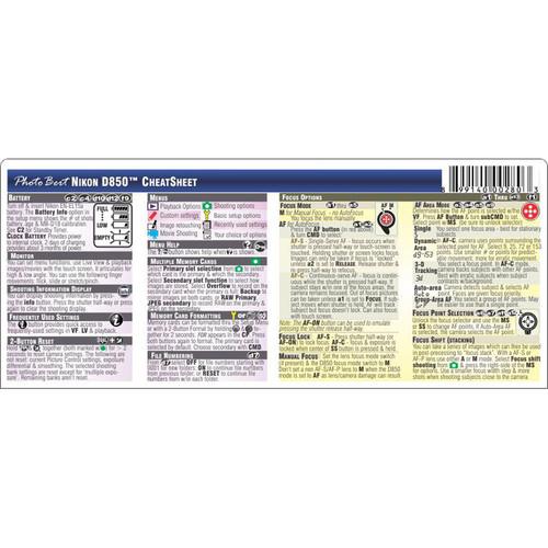 PhotoBert Cheat Sheet for Nikon D850