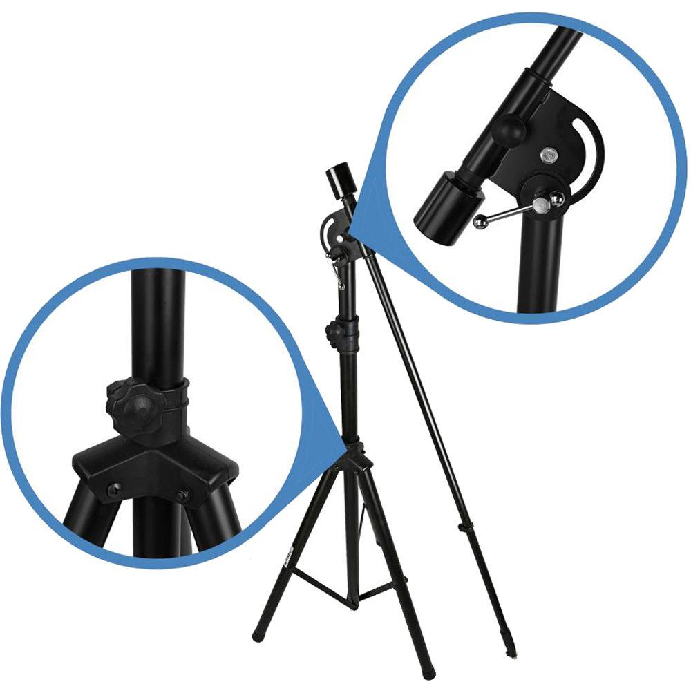 Pyle Pro Adjustable & Foldable Tripod Microphone Stand with Microphone Boom Mount