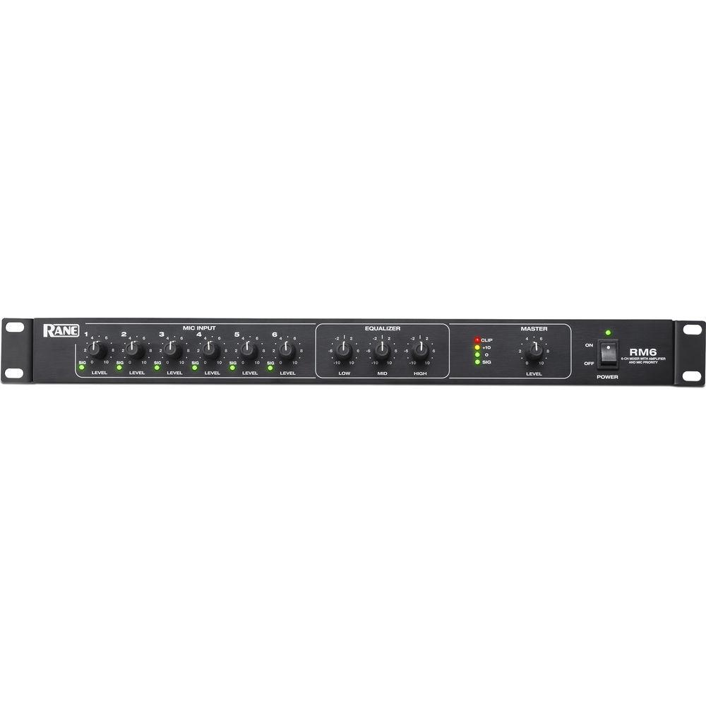 Rane Commercial RM6 6-Channel Mixer with 120W Amplifier