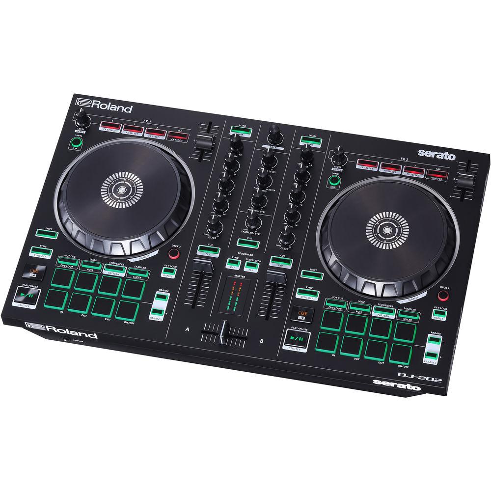 Roland DJ-202 2-Channel, 4-Deck DJ Controller for Serato DJ Pro