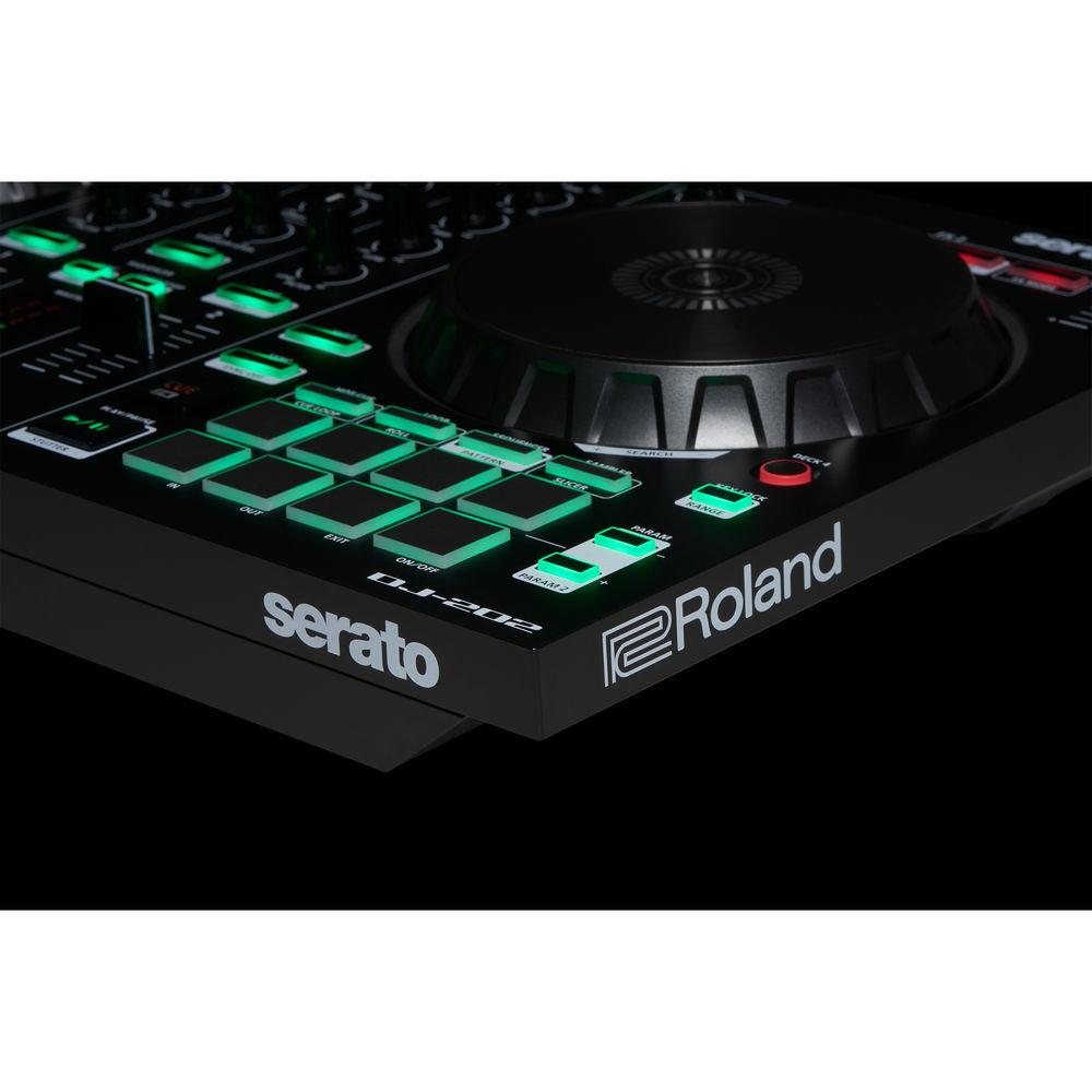 Roland DJ-202 2-Channel, 4-Deck DJ Controller for Serato DJ Pro