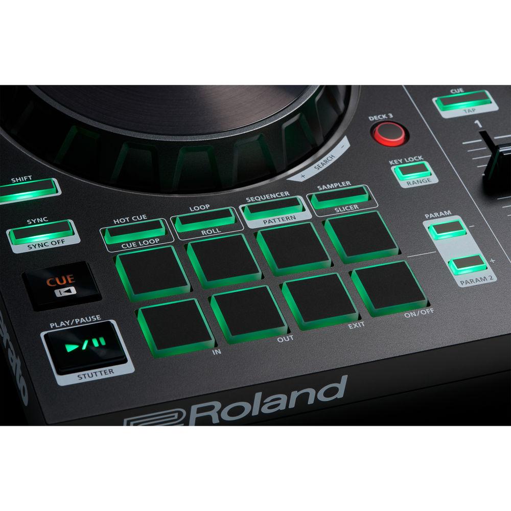 Roland DJ-202 2-Channel, 4-Deck DJ Controller for Serato DJ Pro