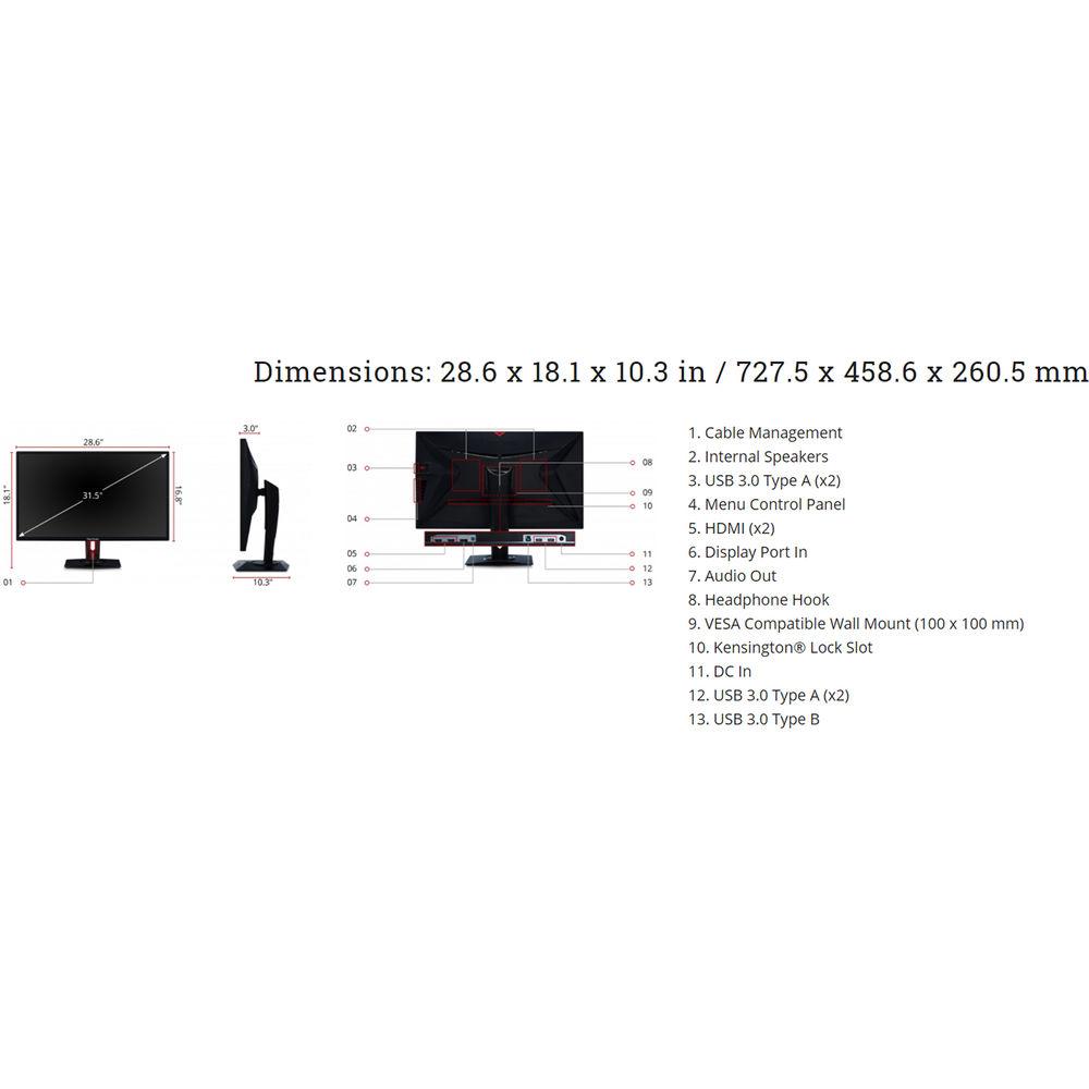 ViewSonic XG3220 32" 16:9 Ultra HD 4K LCD Gaming Monitor