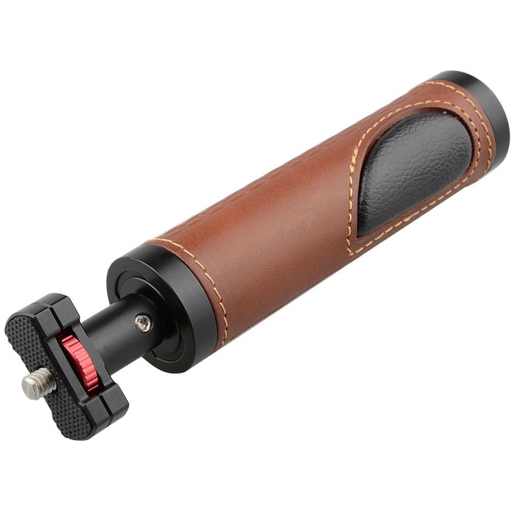CAMVATE Leather Handle Grip with 1 4"-20 Micro Rod Mount for Camera Video Light Monitor