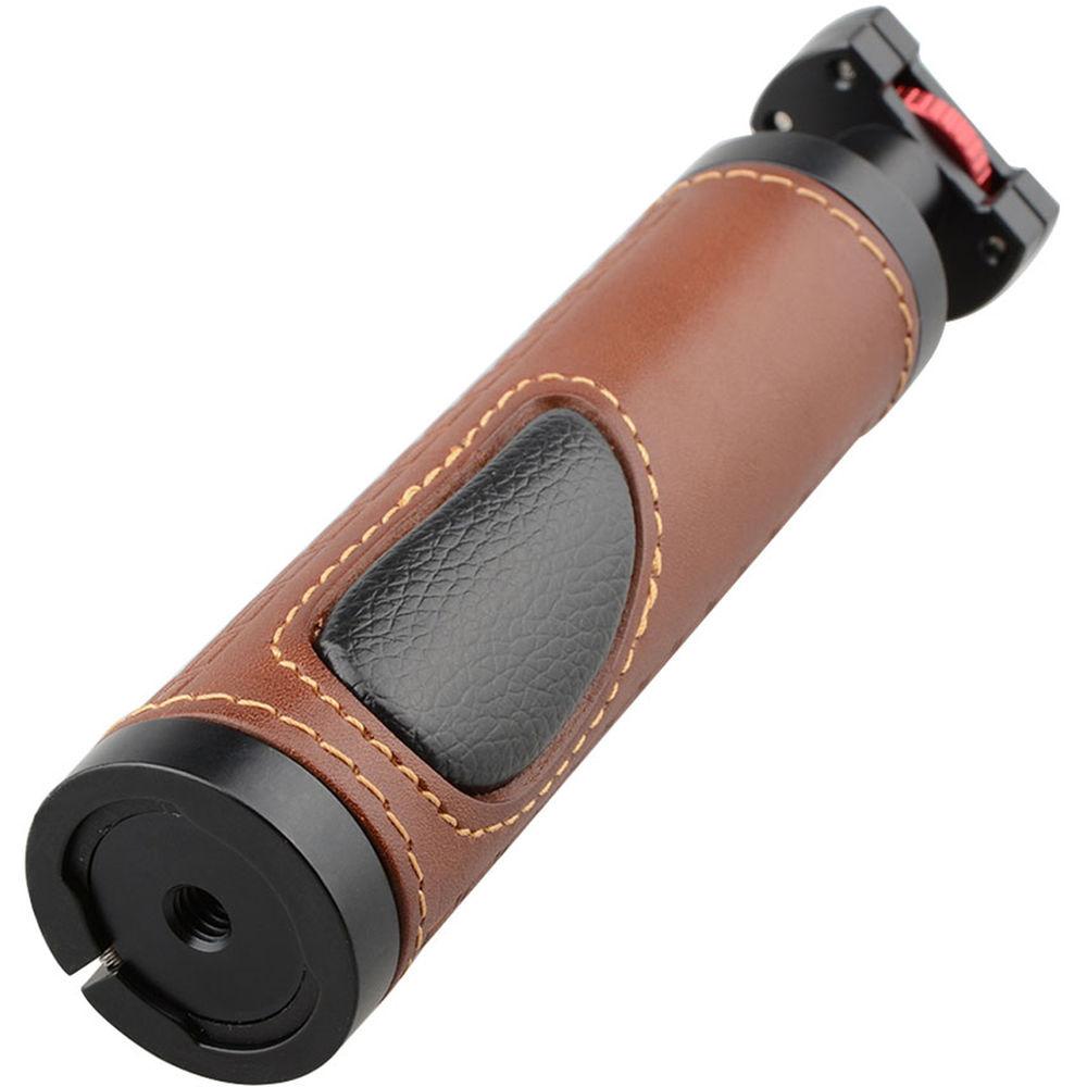 CAMVATE Leather Handle Grip with 1 4"-20 Micro Rod Mount for Camera Video Light Monitor