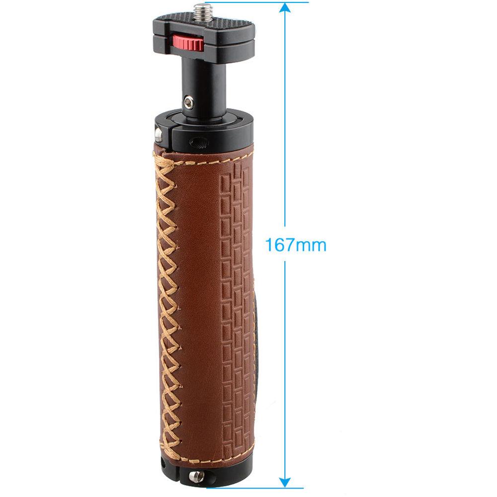 CAMVATE Leather Handle Grip with 1 4"-20 Micro Rod Mount for Camera Video Light Monitor