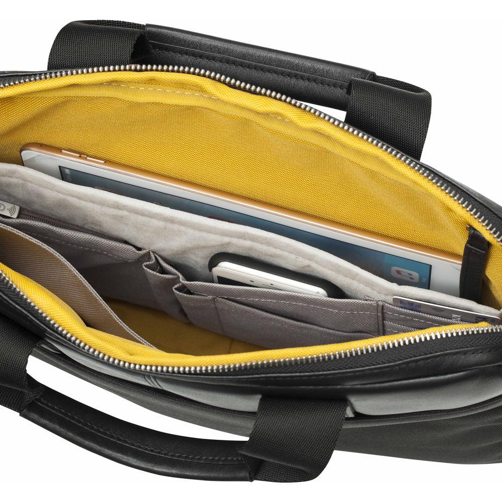 KNOMO USA 13" Stanford Leather Laptop Briefcase