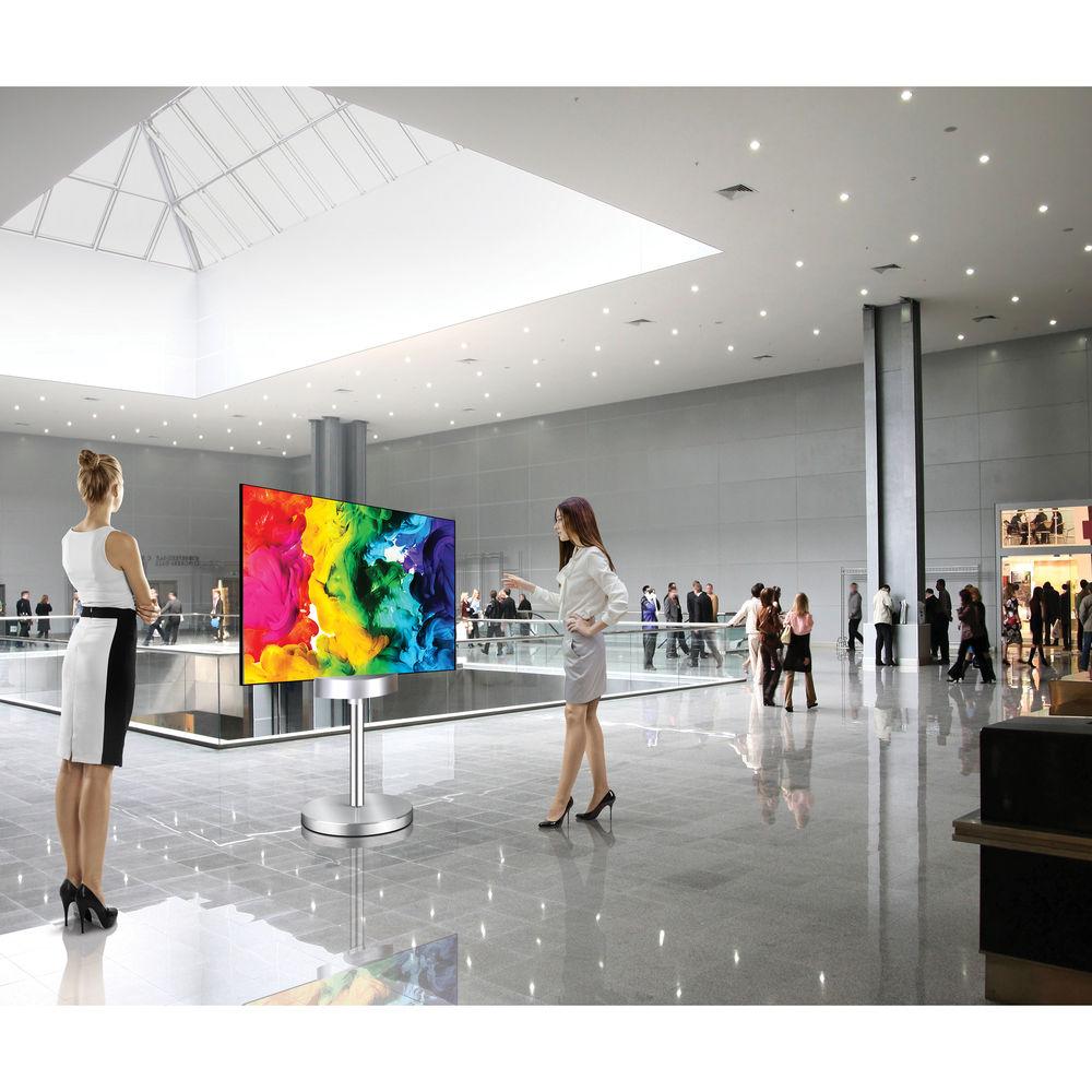LG 55" Dual-View Full HD Flat OLED Signage with Floor Stand