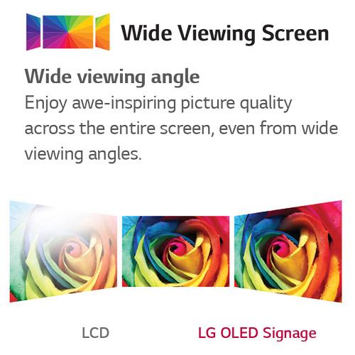 LG 55" Dual-View Full HD Flat OLED Signage with Floor Stand