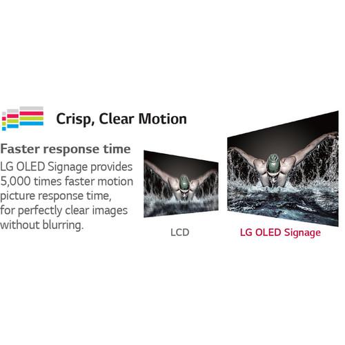 LG 55" Dual-View Full HD Flat OLED Signage with Floor Stand