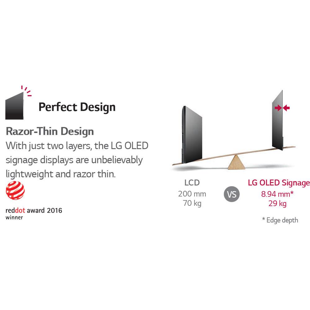 LG 55" Dual-View Full HD Flat OLED Signage with Floor Stand