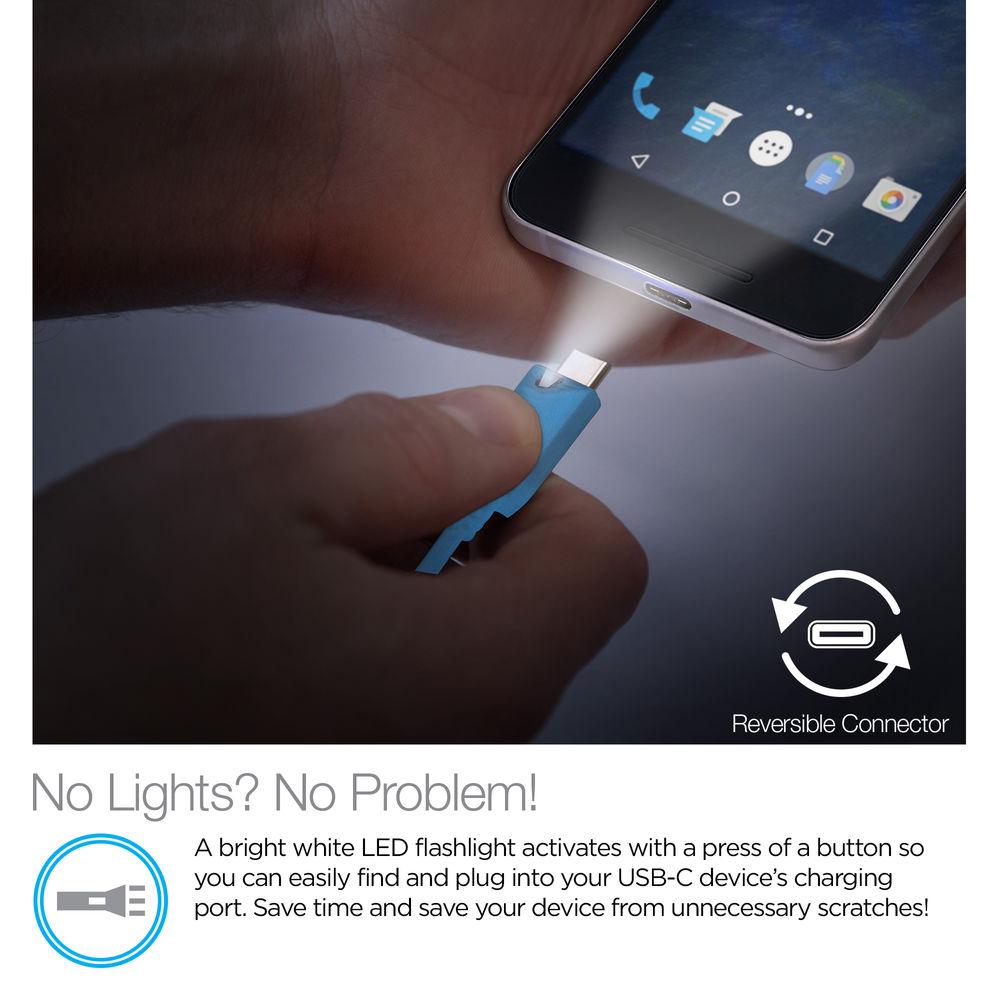 Naztech USB Type-C to Type-A Charge Sync Cable with LED Light