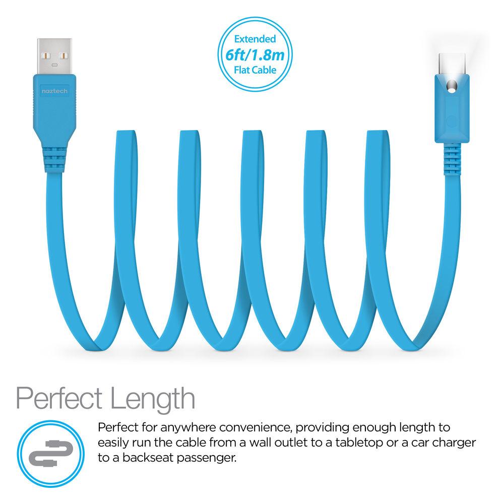 Naztech USB Type-C to Type-A Charge Sync Cable with LED Light
