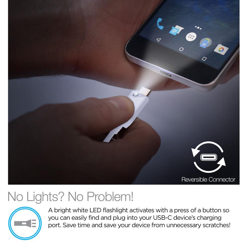 Naztech USB Type-C to Type-A Charge Sync Cable with LED Light