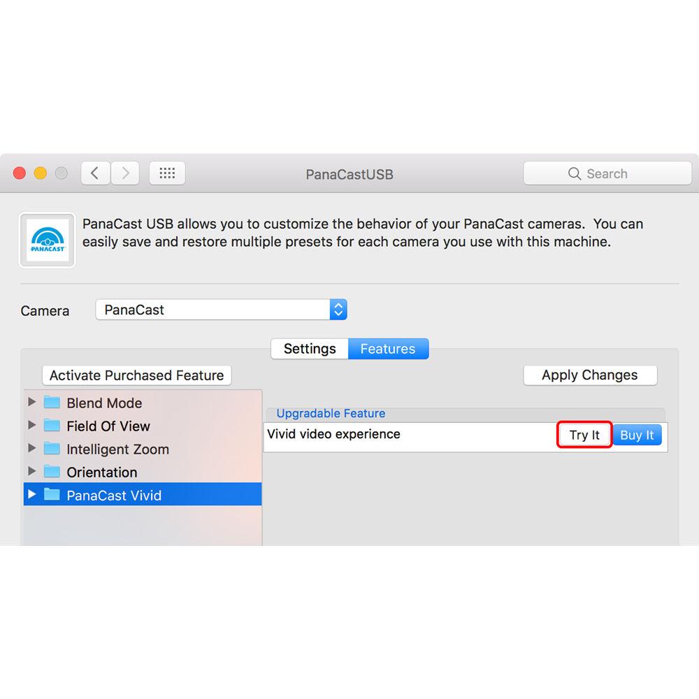 PanaCast Vivid Software