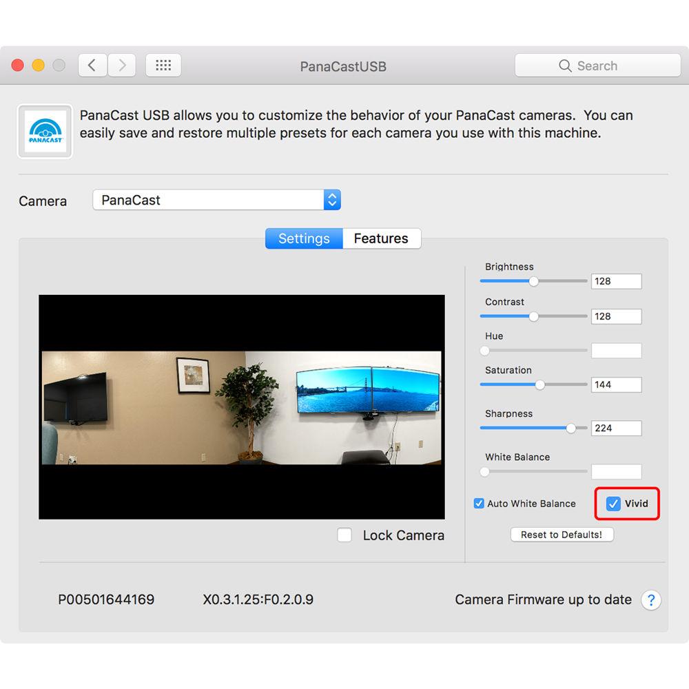 PanaCast Vivid Software