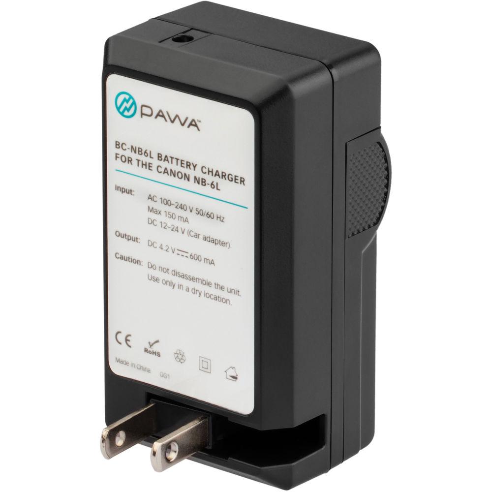 Pawa Compact AC DC Charger for Canon NB-6L or NB-6LH Battery