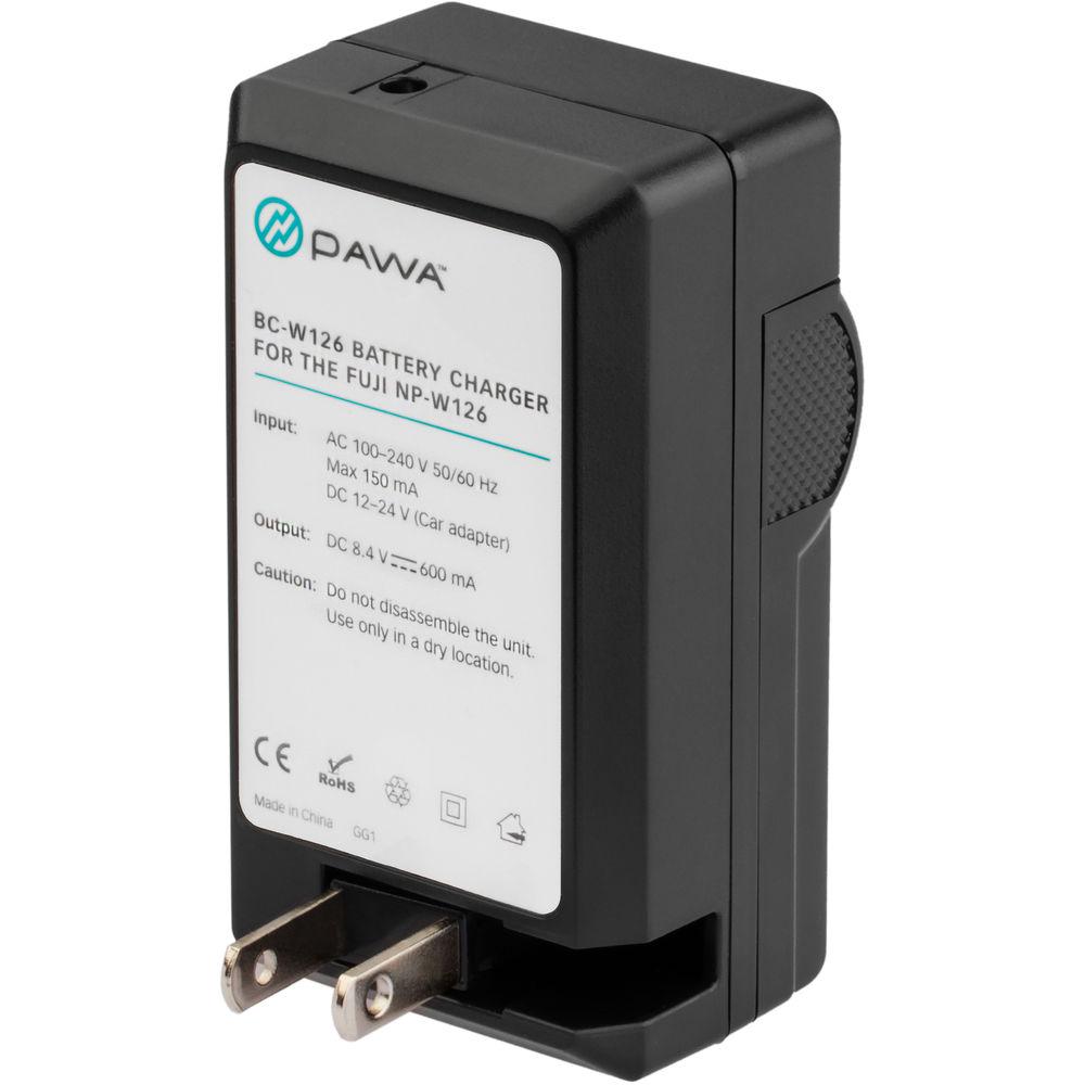 Pawa Compact AC DC Charger for Fujifilm NP-W126 or NP-W126S Battery