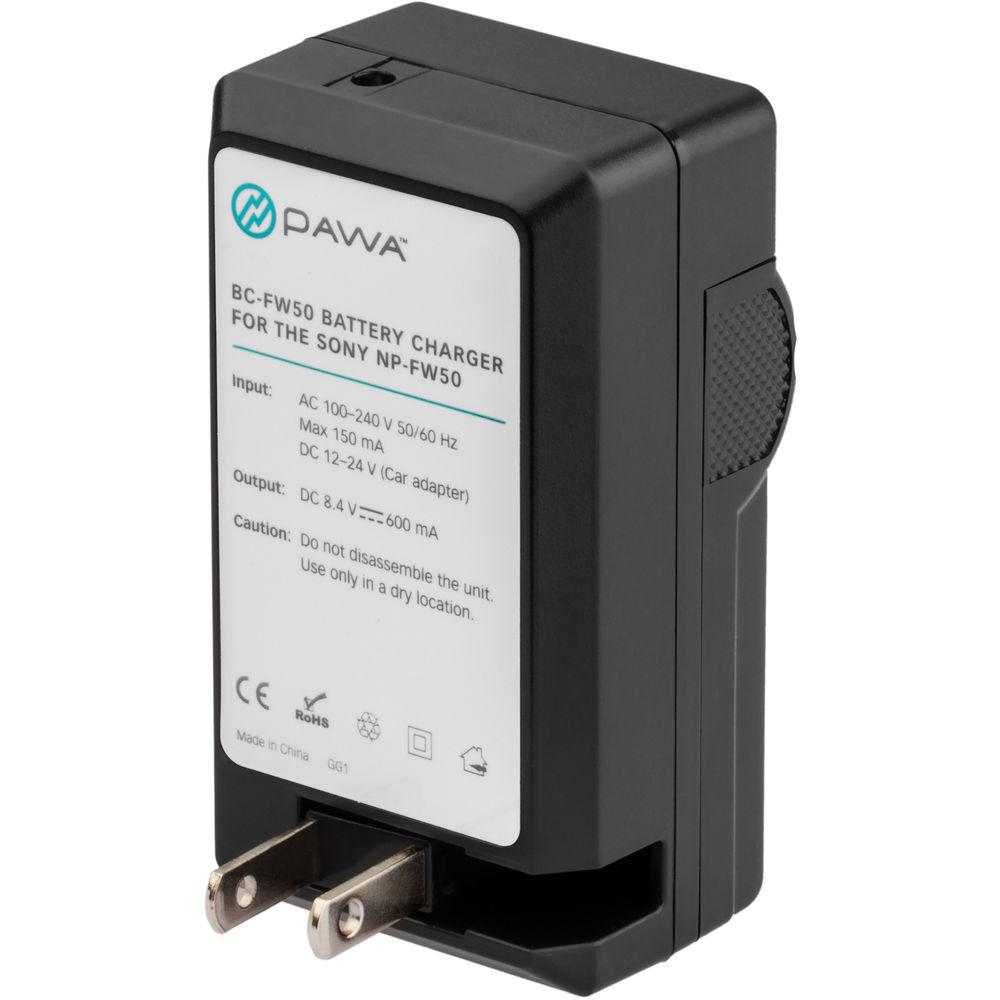 Pawa Compact AC DC Charger for Sony NP-FW50 Battery, Pawa, Compact, AC, DC, Charger, Sony, NP-FW50, Battery