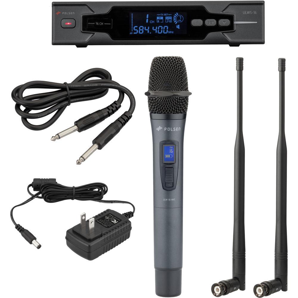 Polsen ULWS-16-H 16-Channel UHF Wireless Handheld Microphone System