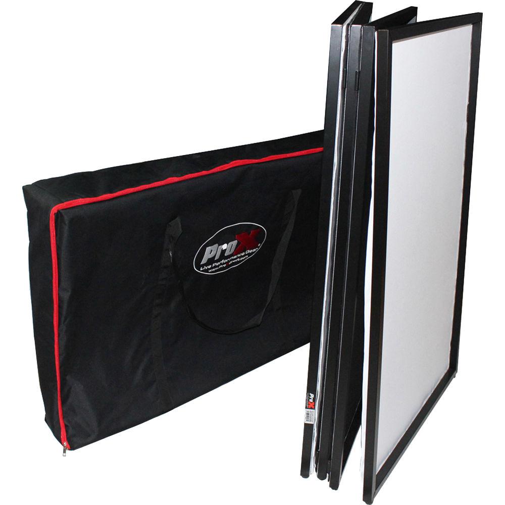 ProX DJ Facade - Aluminum 4-Panel Scrim Package with Bag and Black White Scrims