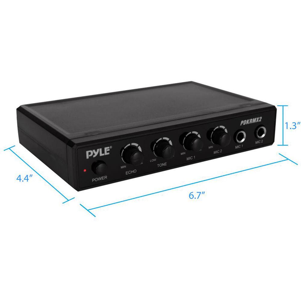 Pyle Pro PDKRMX2 Karaoke Audio Mixer