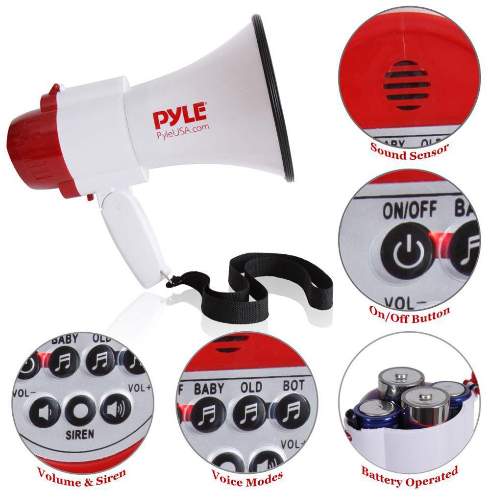 Pyle Pro PMP39VC 30W Megaphone with Siren and Voice-Changer