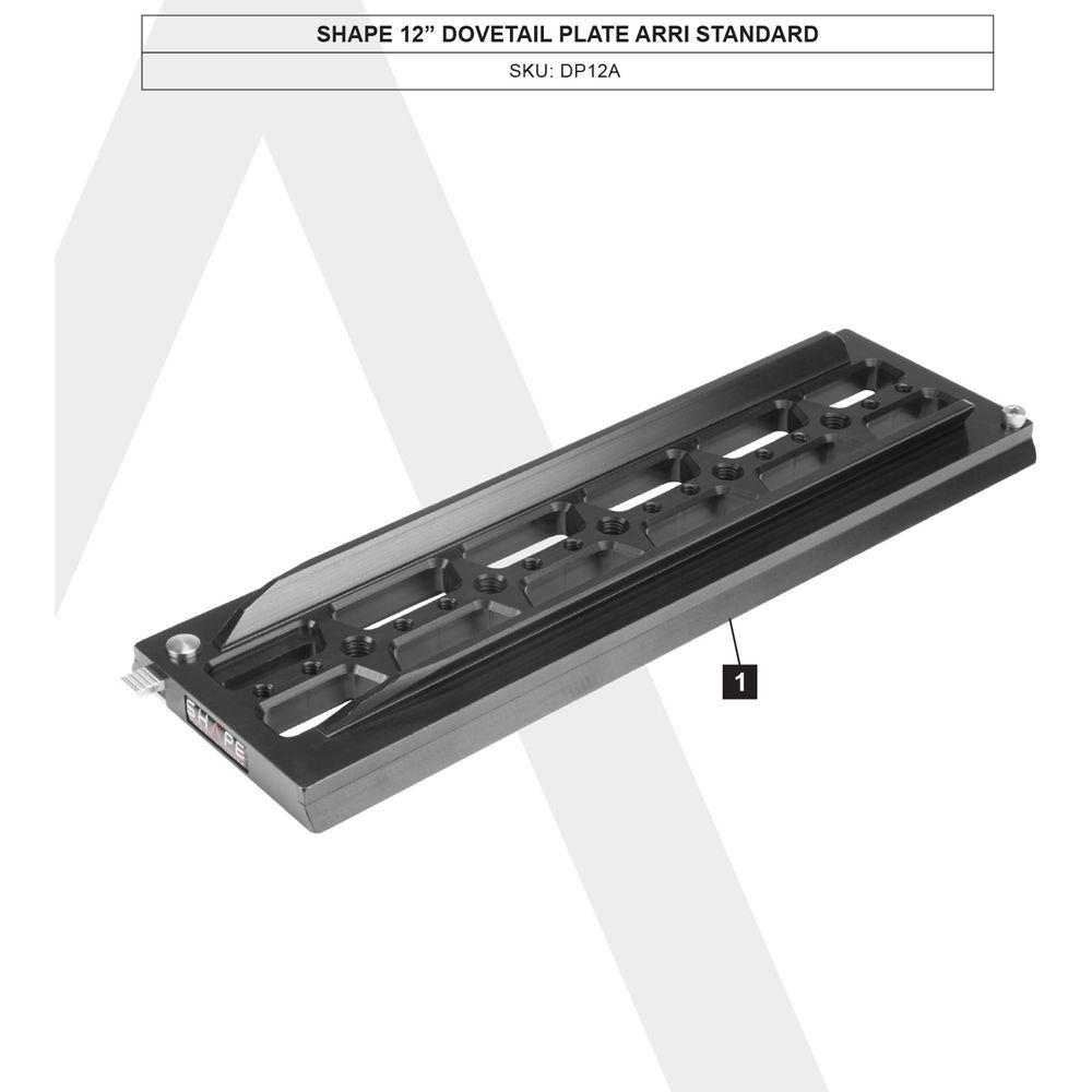 SHAPE ARRI Standard 12" Dovetail Plate
