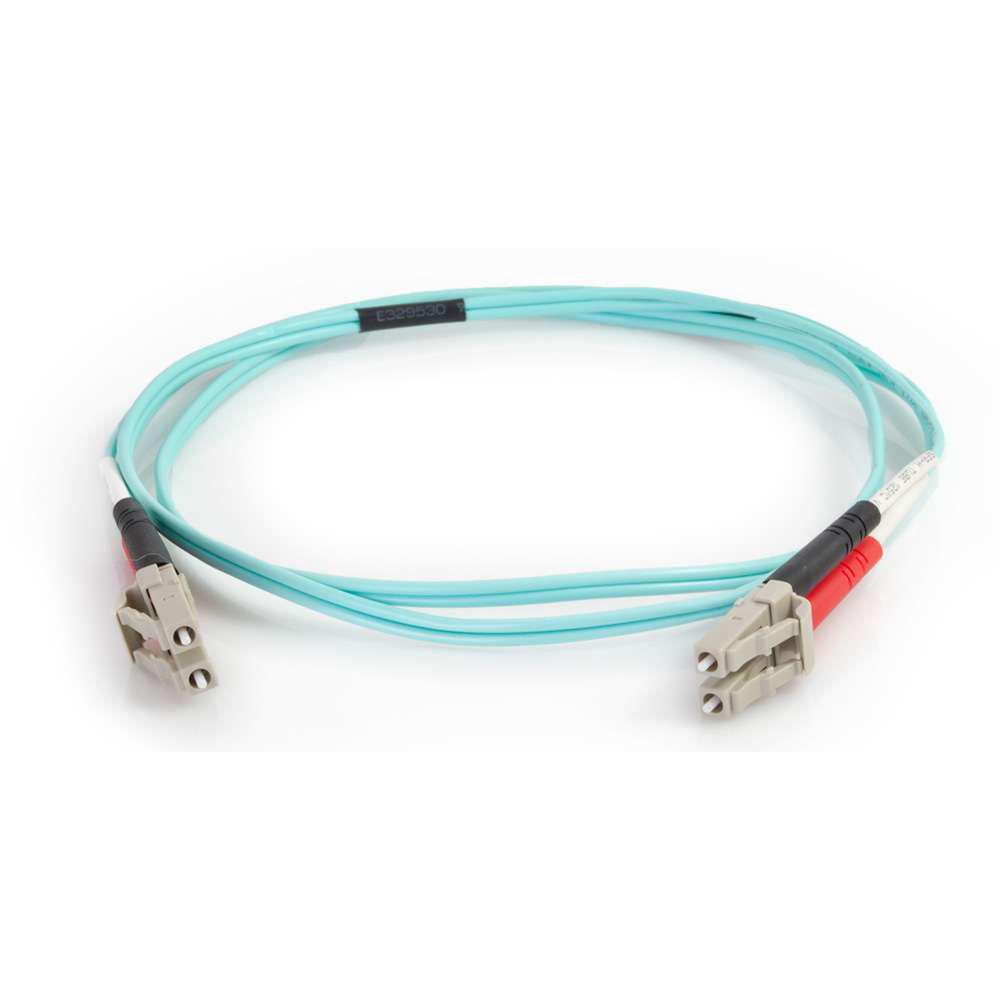 C2G 50 125 LC Male to LC Male Multimode Fiber Optic OM4 Cable