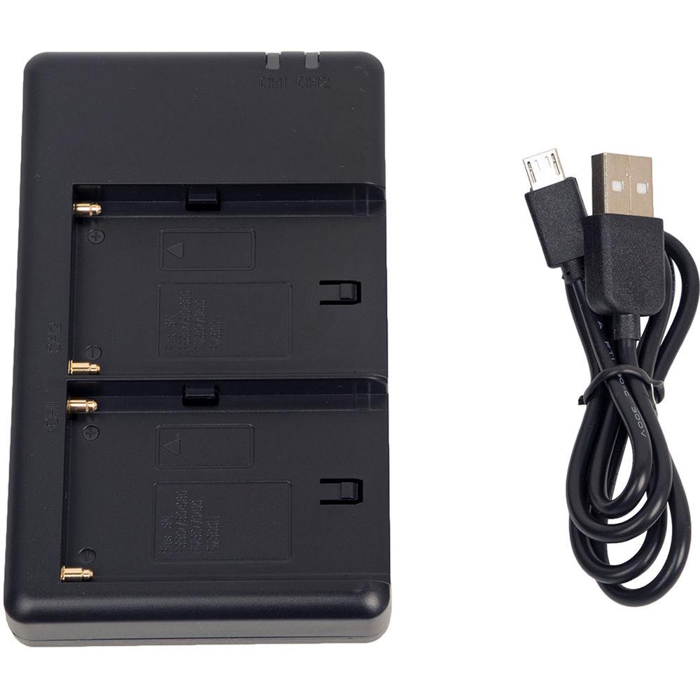 CAME-TV 2 x CA-F750 Batteries & FM50 USB Charger Kit