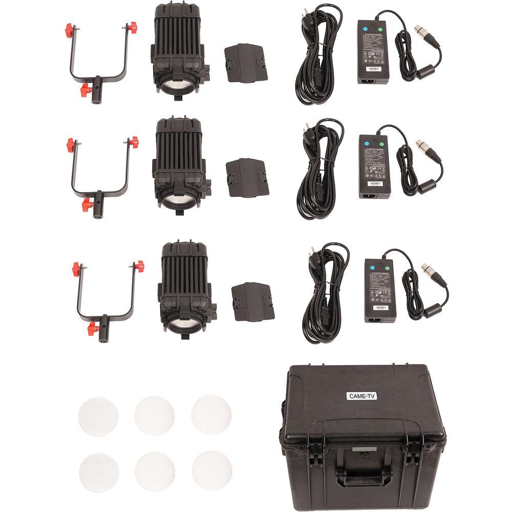 CAME-TV Boltzen 100W Fresnel Focusable LED Bi-Color 3-Light Kit