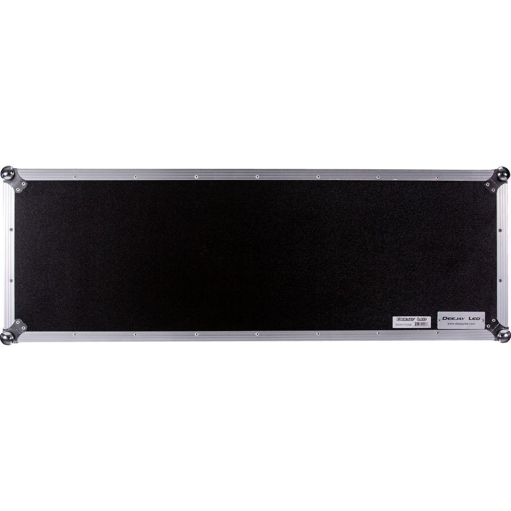DeeJay LED Fly Drive DJ Coffin Case for Two Turntables and 10" Mixer with Laptop Shelf and Wheels